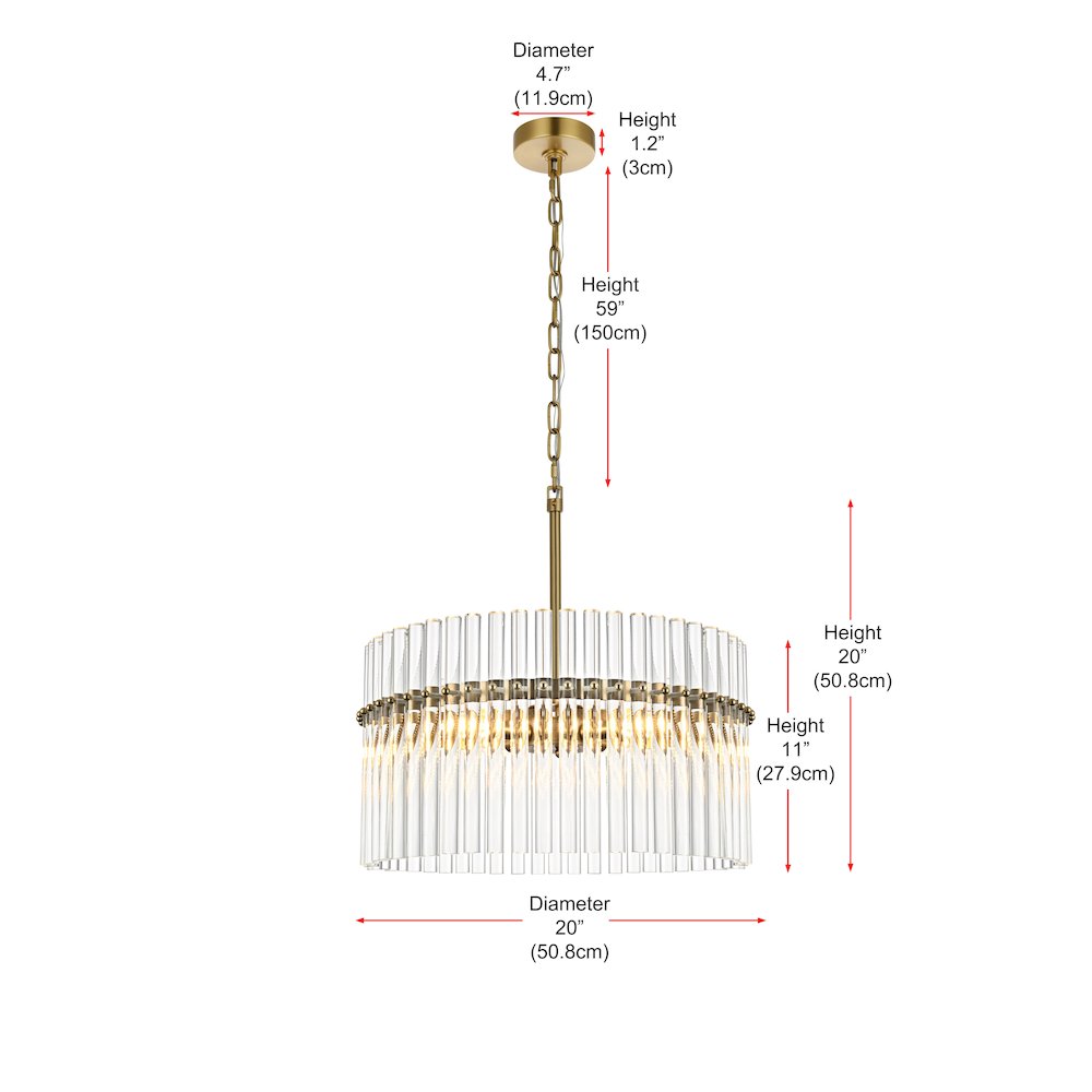 Paulina 20 Inch Chandelier In Satin Gold. Picture 8