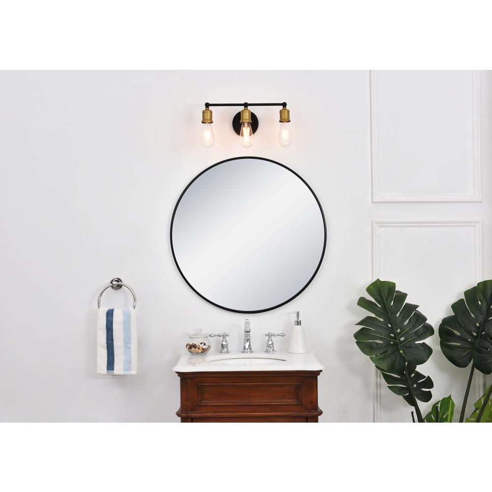 Serif 3 light brass and black Wall Sconce. Picture 11