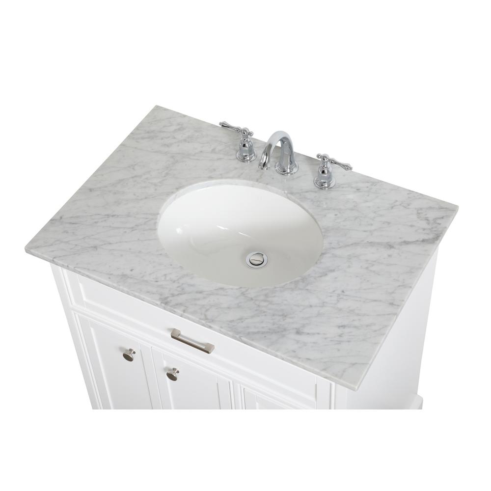 32 inch Single bathroom vanity in white. Picture 9
