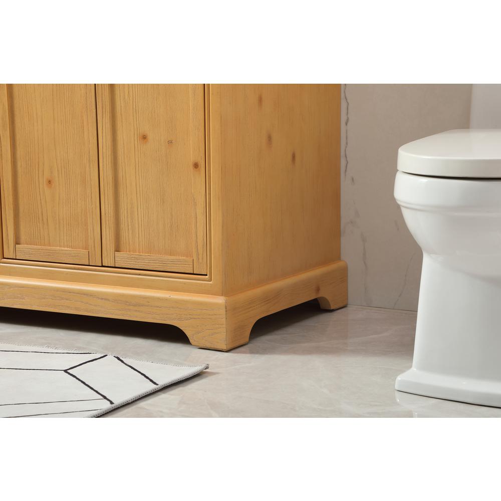 60 inch double bathroom vanity in natural wood. Picture 6