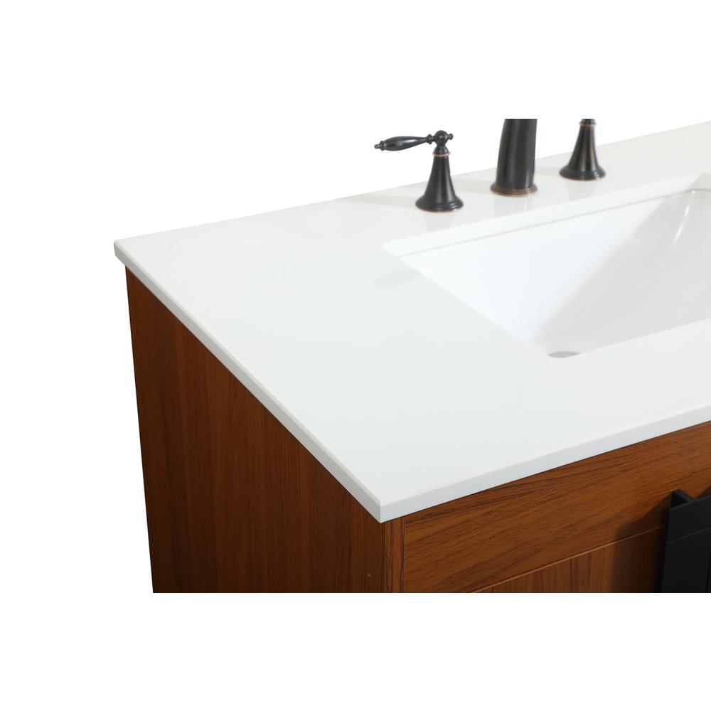 36 inch Single bathroom vanity in teak. Picture 11
