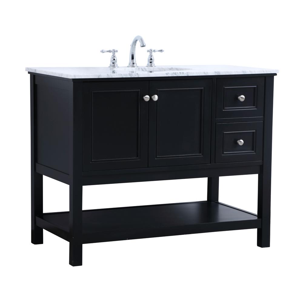 42 in. Single bathroom vanity set in Black. Picture 11