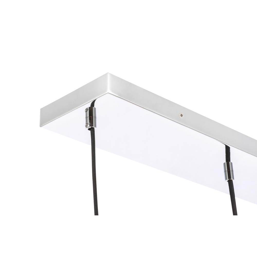 Clive 3 light Chrome and Clear seeded glass pendant. Picture 11