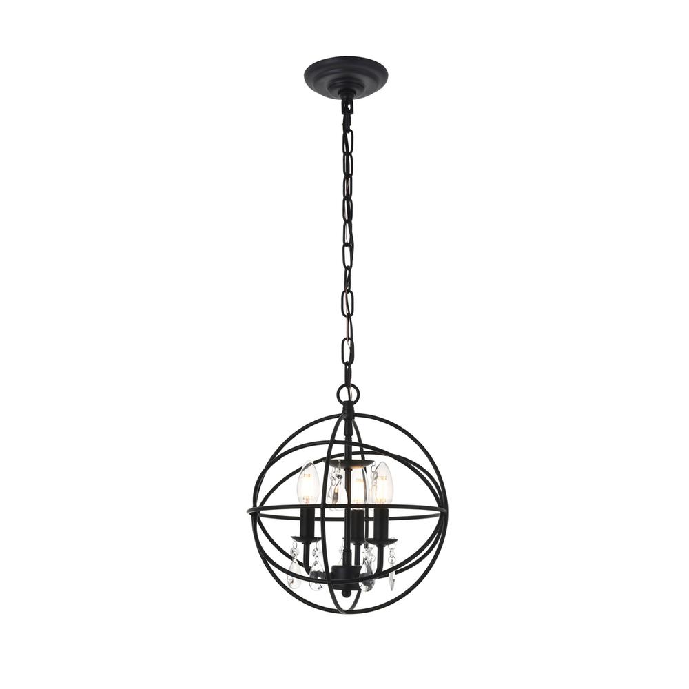 Wallace 3 light Matte Black Pendant. Picture 5