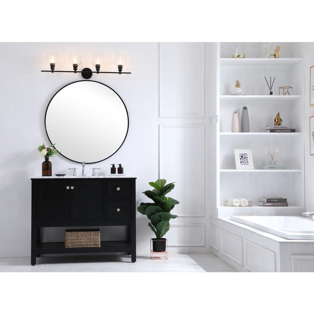 Gene 4 light Black and Clear glass Wall sconce. Picture 14