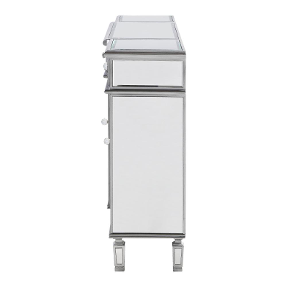 3 Drawer 4 Door Cabinet 60 in. x 14 in. x 36 in. in silver Clear. Picture 9