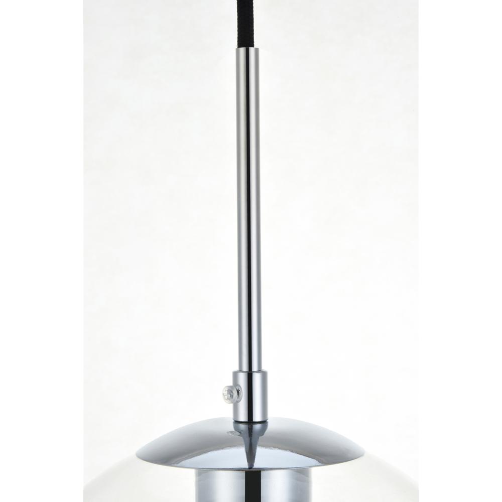 Baxter 3 Lights Chrome Pendant With Clear Glass. Picture 3