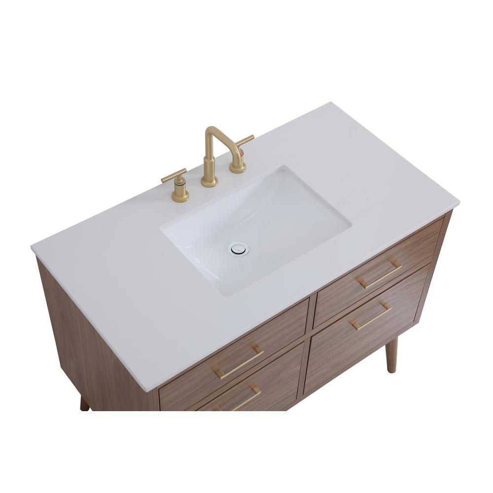 42 inch bathroom vanity in Walnut Brown. Picture 10