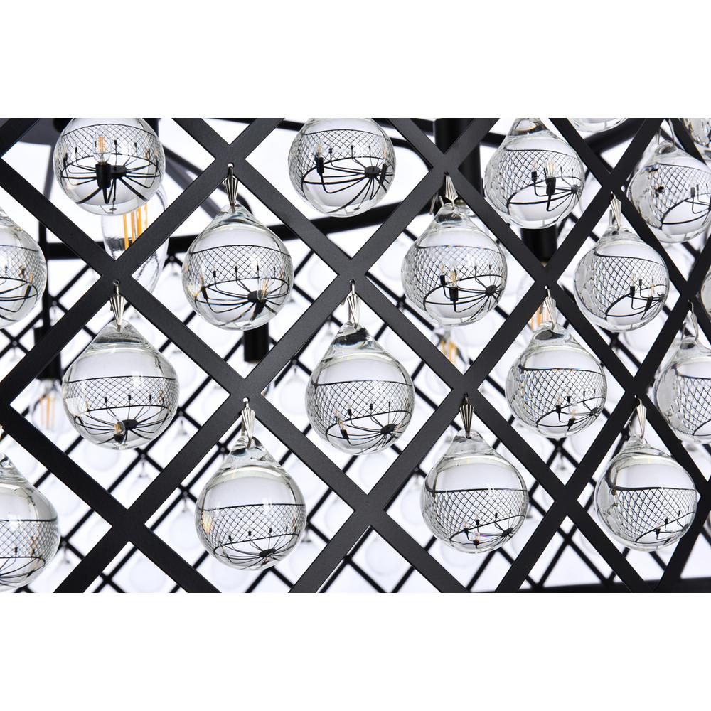 Madison 10 light Matte Black Chandelier Clear Royal Cut Crystal. Picture 5