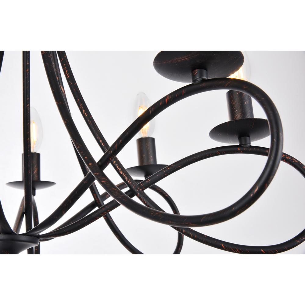 Lyndon 8 light Dark Bronze Pendant. Picture 4