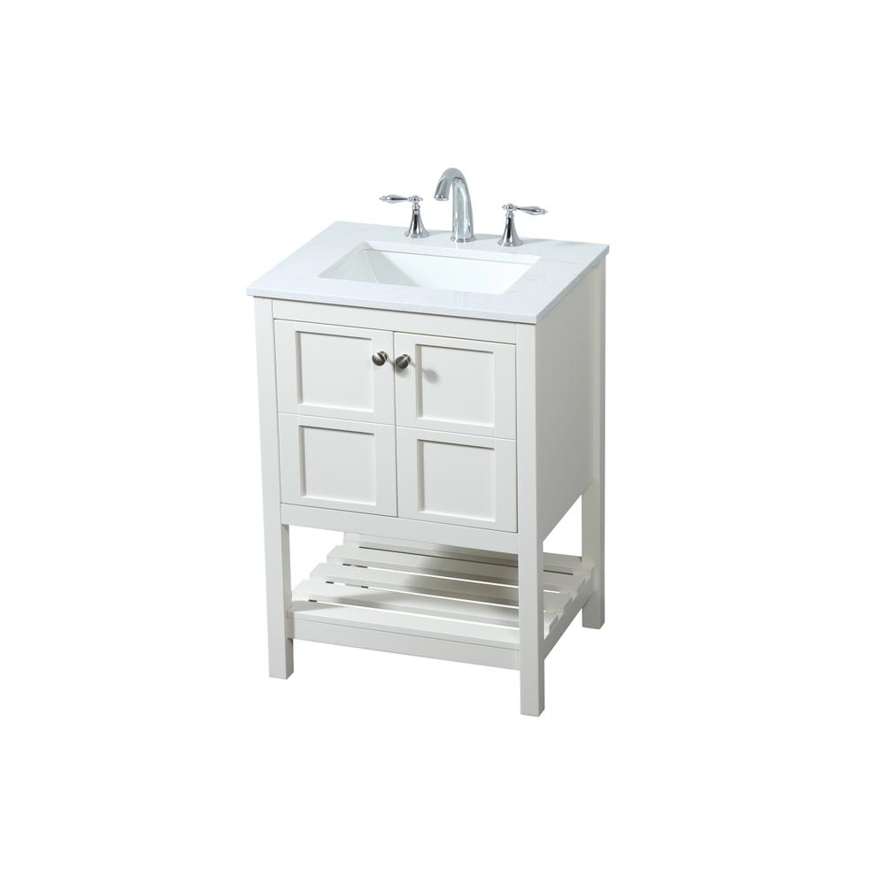 24 inch Single bathroom vanity in white. Picture 8