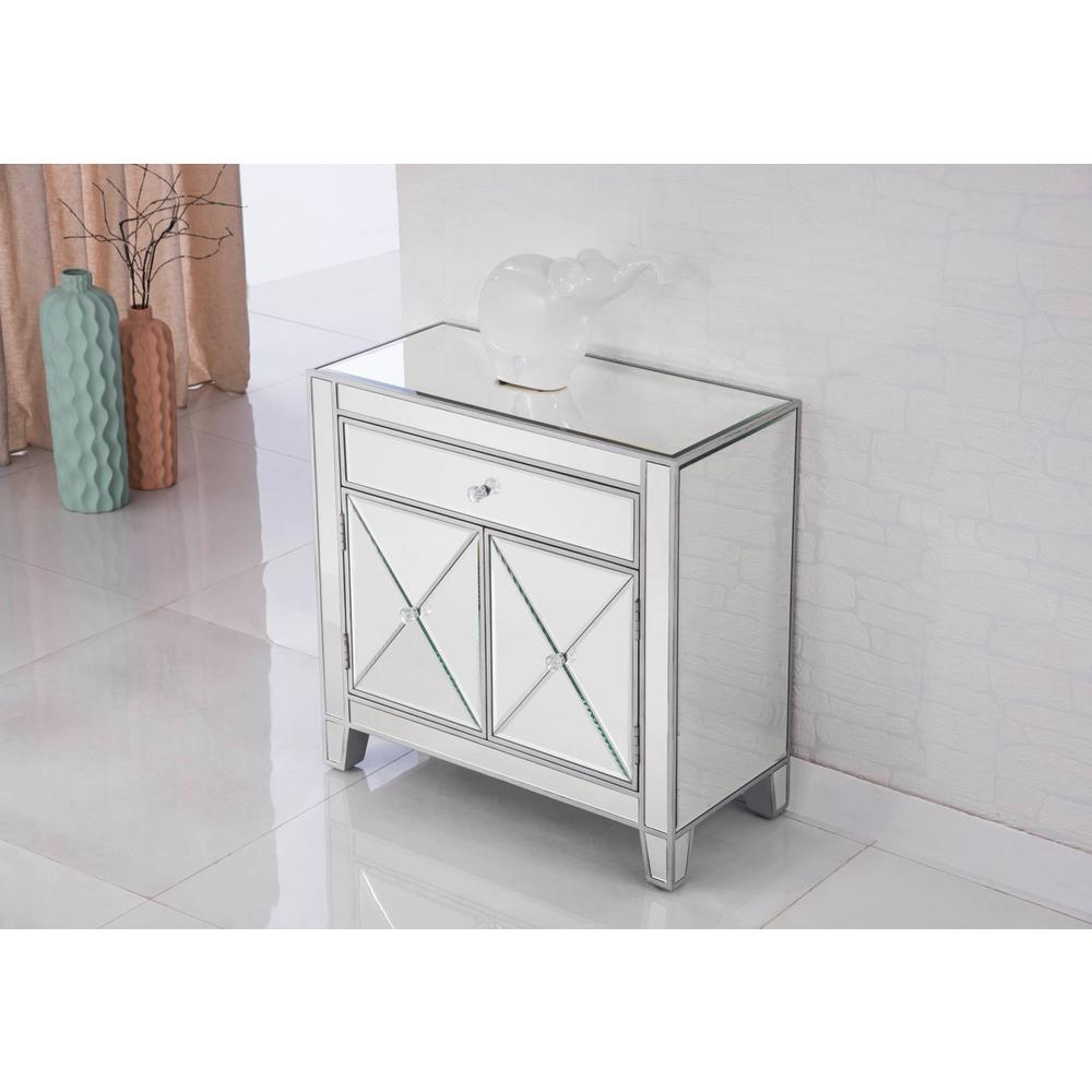 1 Drawer 2 Doors Cabinet 28 in. x 13-1/4 in. x 28-1/4 in. in silver paint. Picture 3