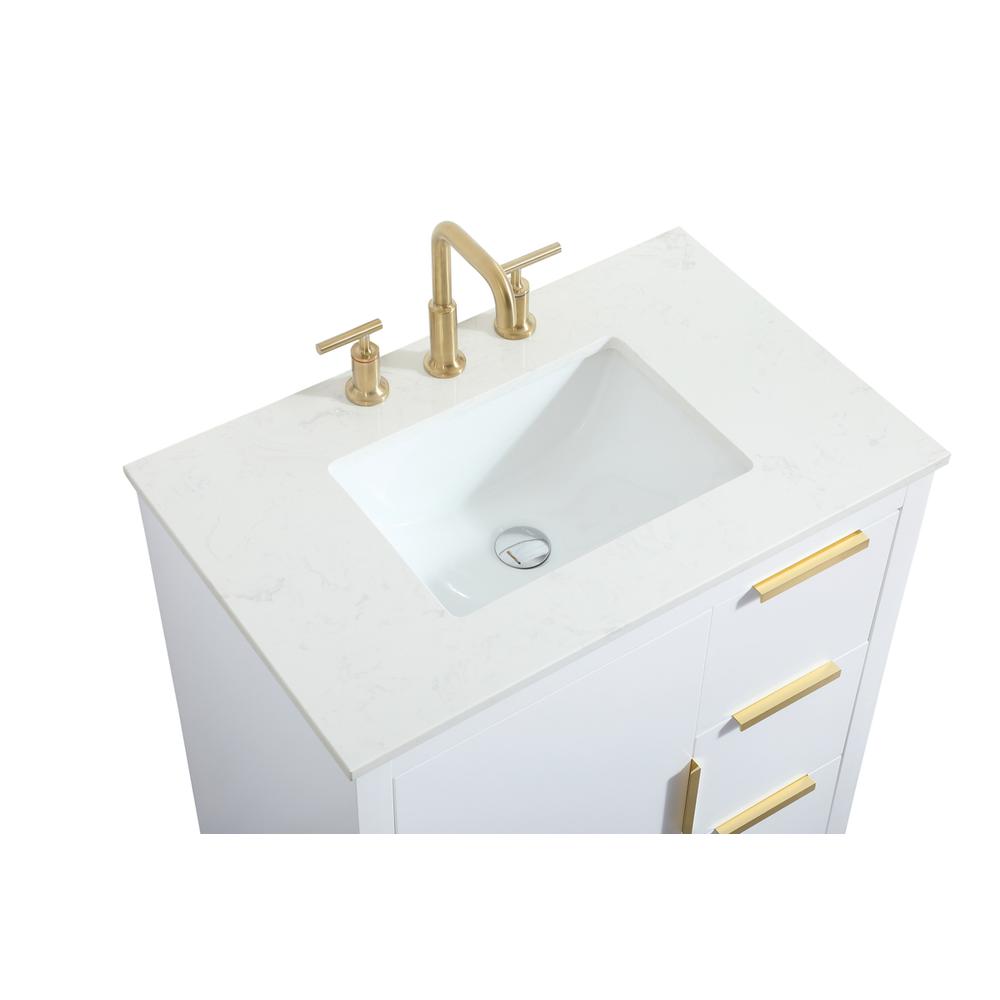 30 inch Single bathroom vanity in white. Picture 10