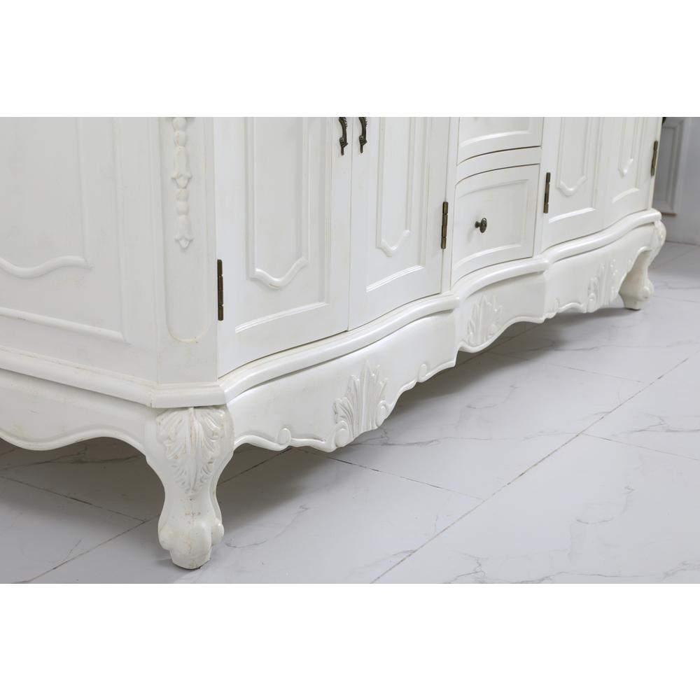 60 inch Double Bathroom vanity in antique white. Picture 6