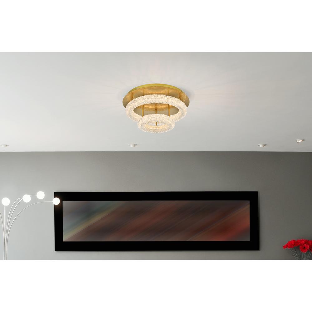 Bowen 22 inch Adjustable LED Flush Mount in Satin Gold. Picture 10