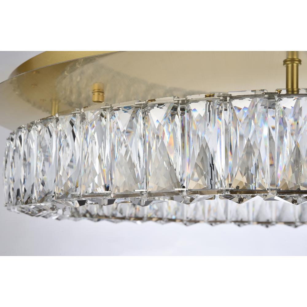 Monroe LED light gold Flush Mount Clear Royal Cut Crystal. Picture 3