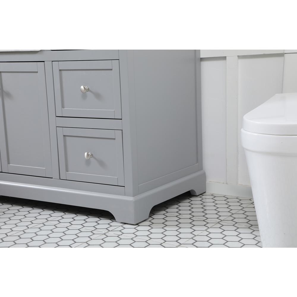 42 inch Single bathroom vanity in grey with backsplash. Picture 6
