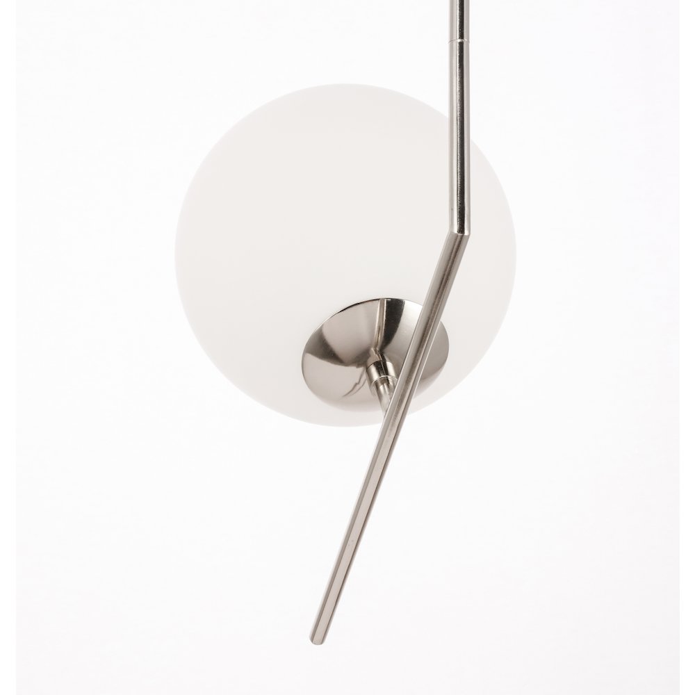 Ryland 1 Light Chrome And Frosted White Glass Pendant. Picture 9