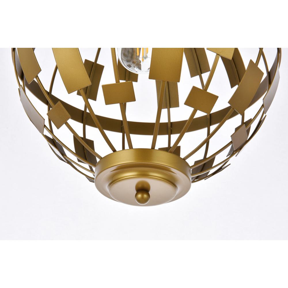 Levante 1 light pendant in brass. Picture 3