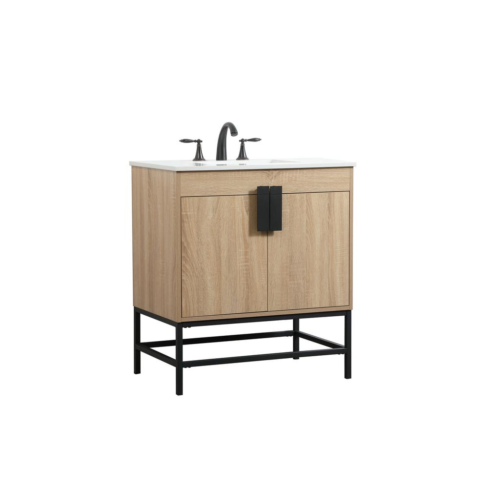 30 inch Single bathroom vanity in mango wood. Picture 7