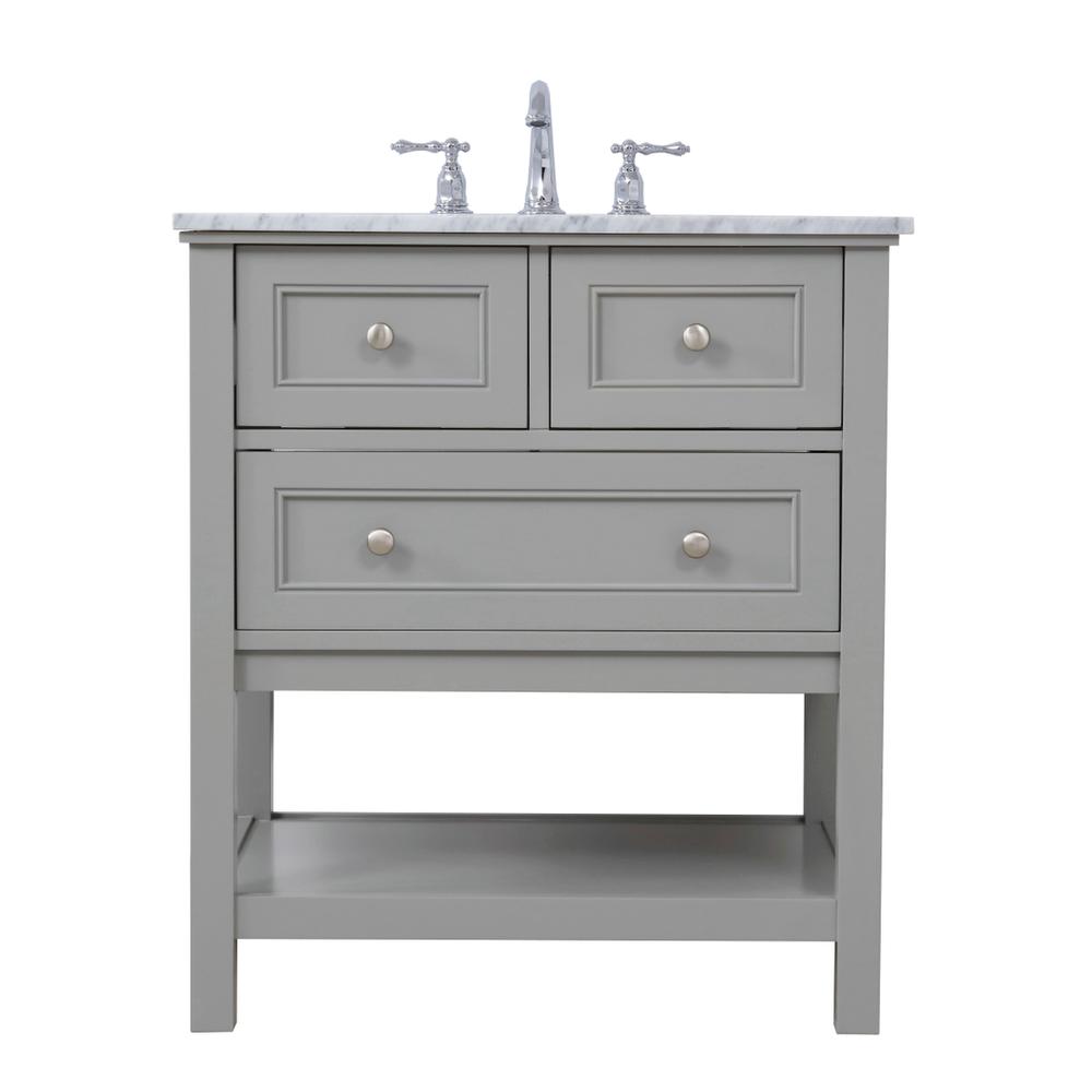 30 in. Single bathroom vanity set in Grey. Picture 1