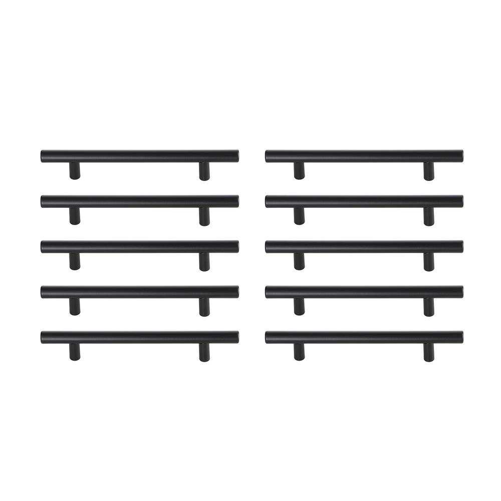 Quinn 5" Center to Center Matte Black Bar Pull Multipack (set of 10). Picture 1