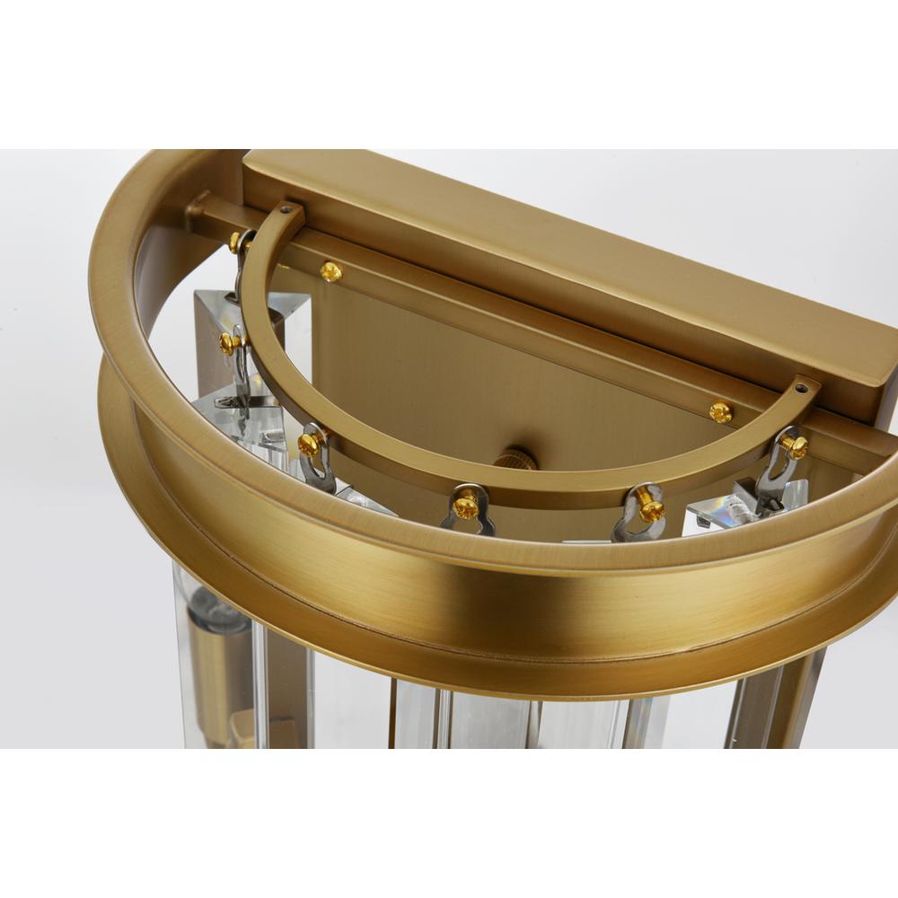 Sydney 8 inch crystal wall sconce in satin gold. Picture 4