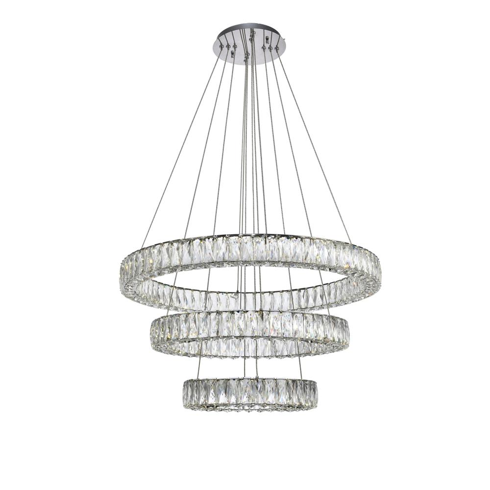 Monroe Integrated LED chip light Chrome Chandelier Clear Royal Cut Crystal. Picture 1