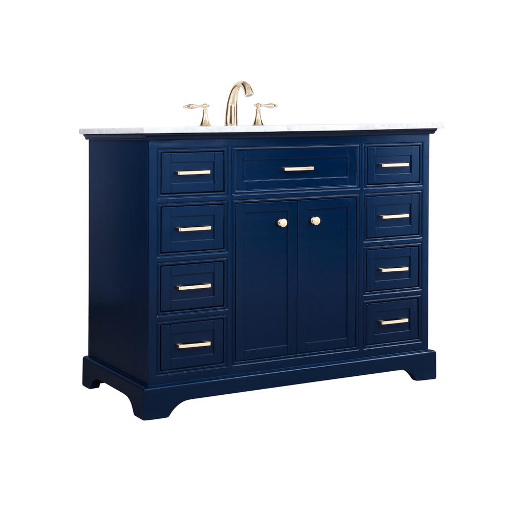 42 inch Single bathroom vanity in Blue. Picture 7