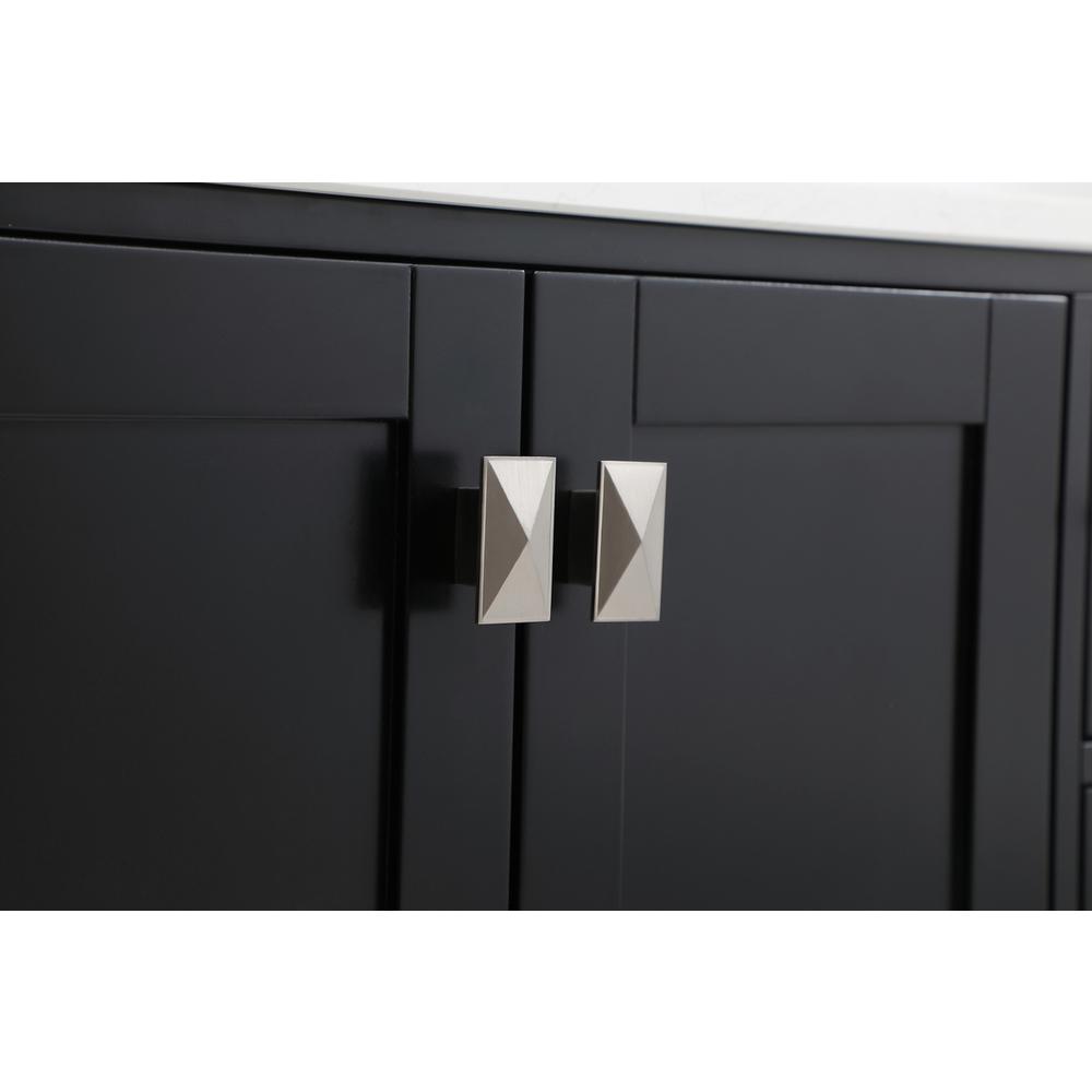 36 inch Single Bathroom Vanity in Black with Backsplash. Picture 7