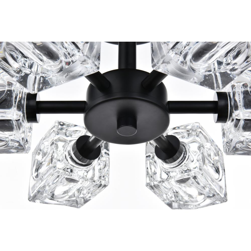 Lyra 14 inch Flush Mount in Black. Picture 3