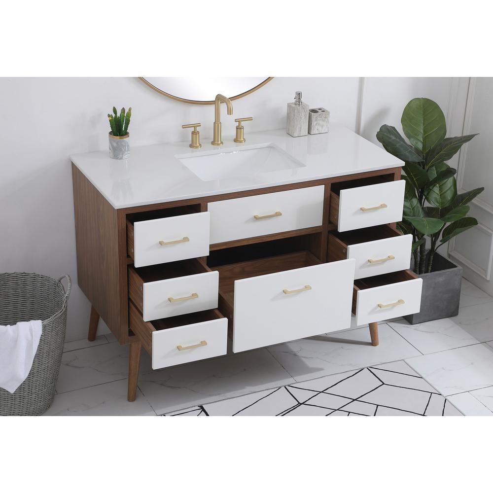 48 inch bathroom vanity in White. Picture 3
