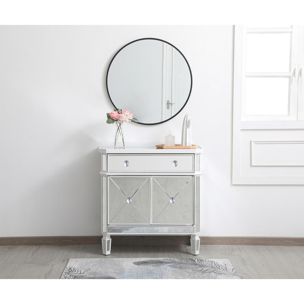 32 inch mirrored cabinet in antique white. Picture 11