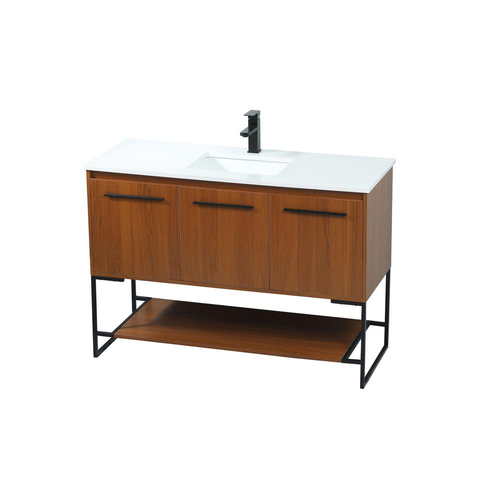 48 inch Single bathroom vanity in teak. Picture 8