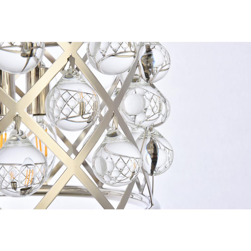 Madison 4 light polished Nickel Pendant Clear Royal Cut Crystal. Picture 5