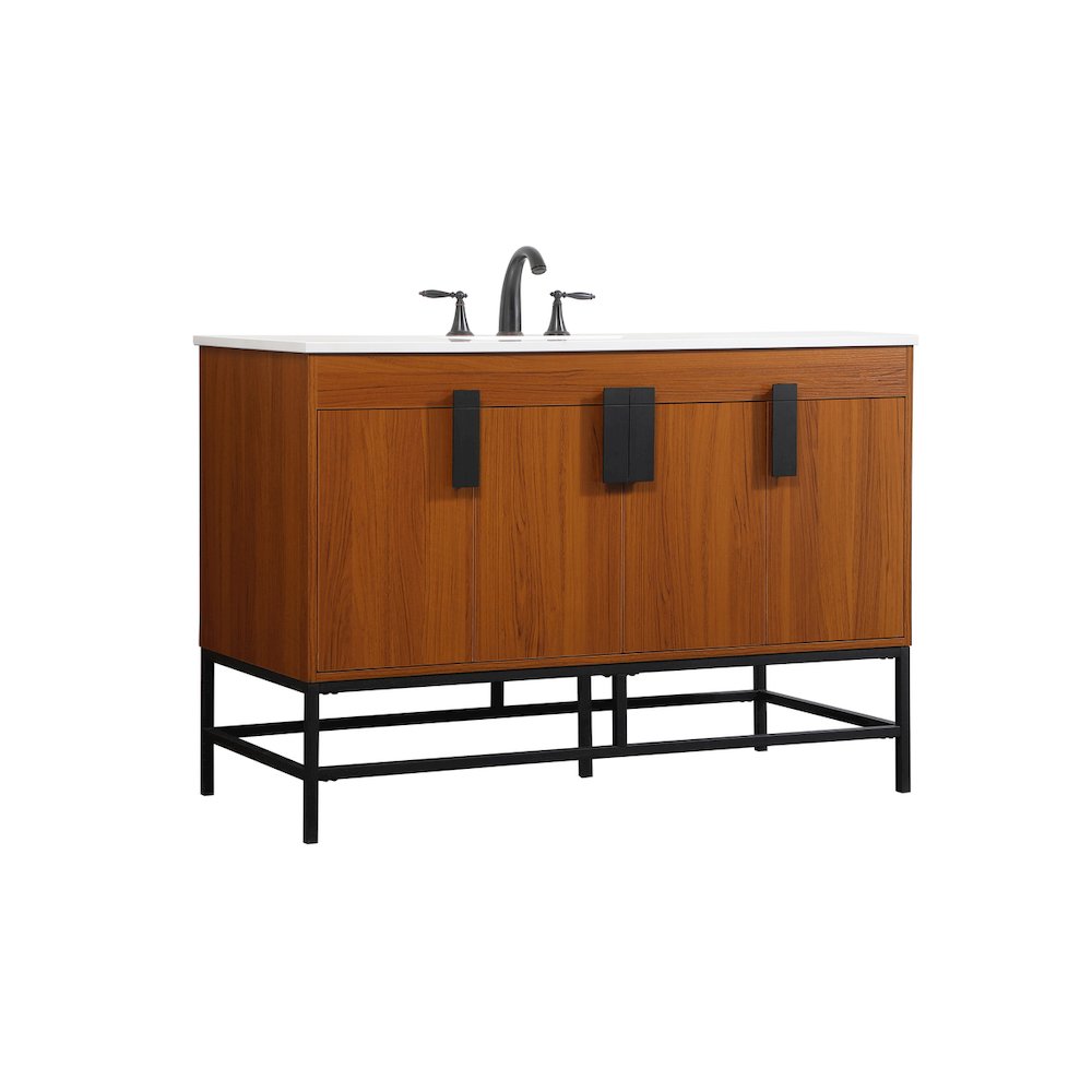 48 Inch Single Bathroom Vanity In Teak. Picture 8