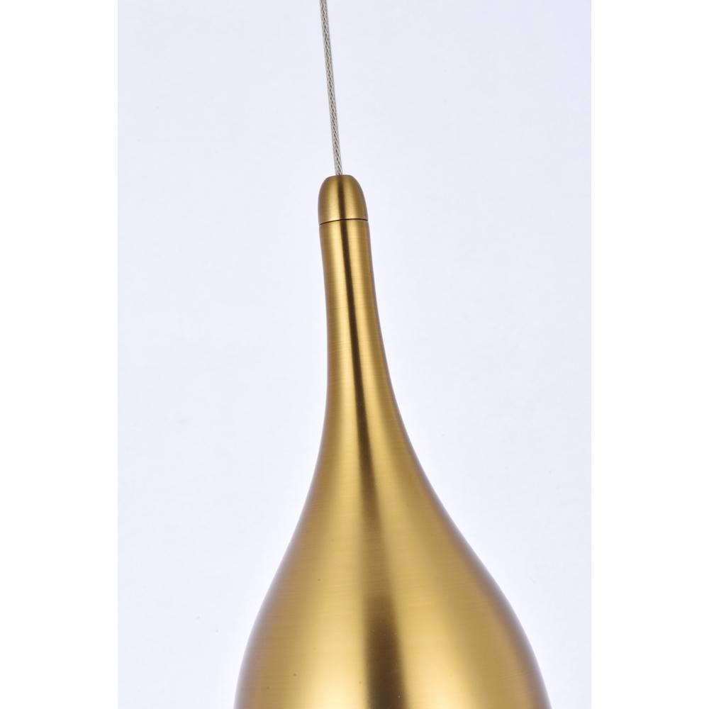 Amherst 10 inch LED pendant in satin gold. Picture 5