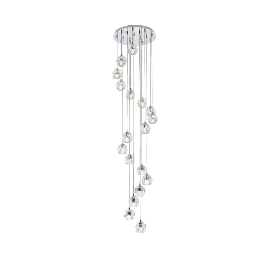 Eren 18 lights chrome pendant. Picture 1