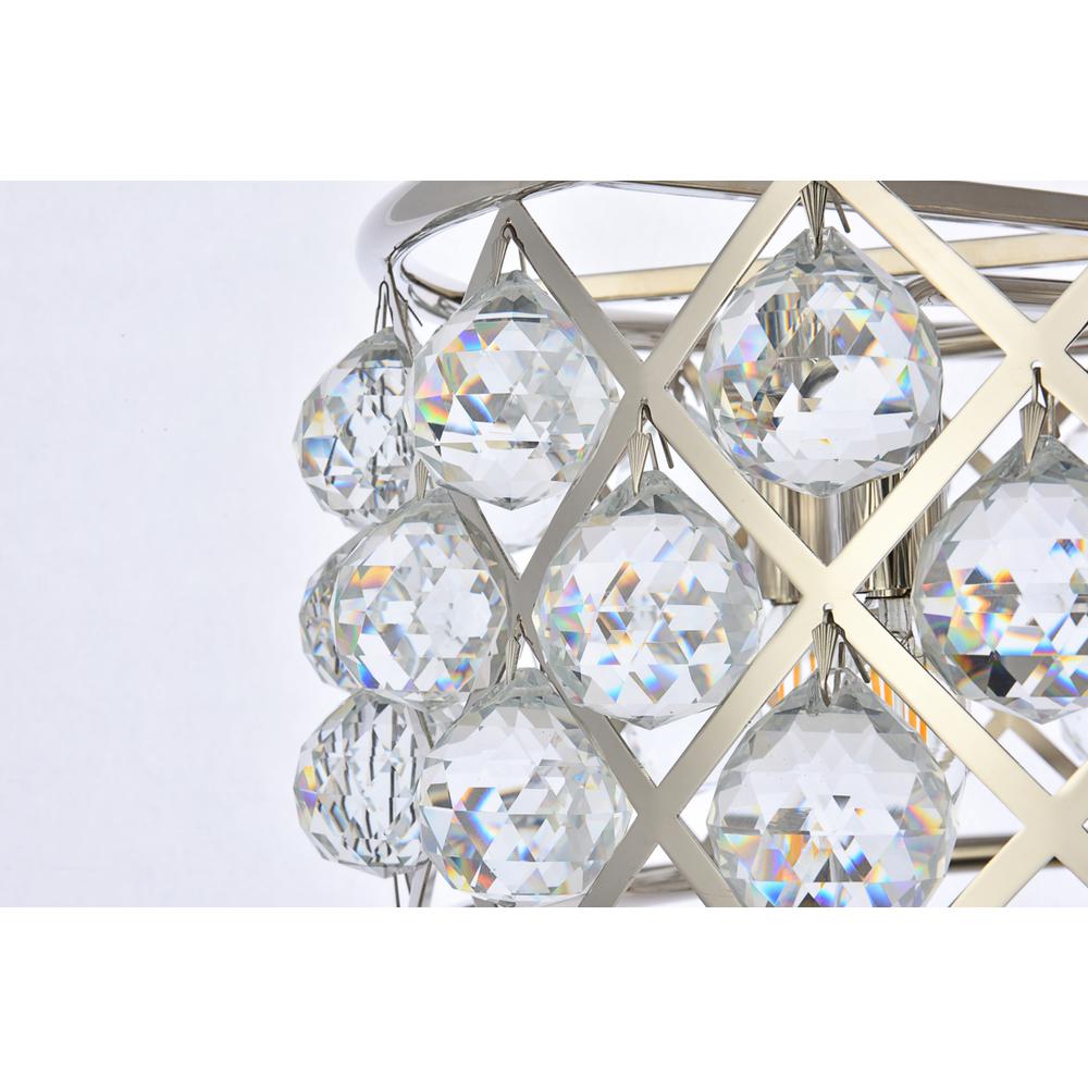 Madison 5 light polished Nickel Chandelier Clear Royal Cut Crystal. Picture 5