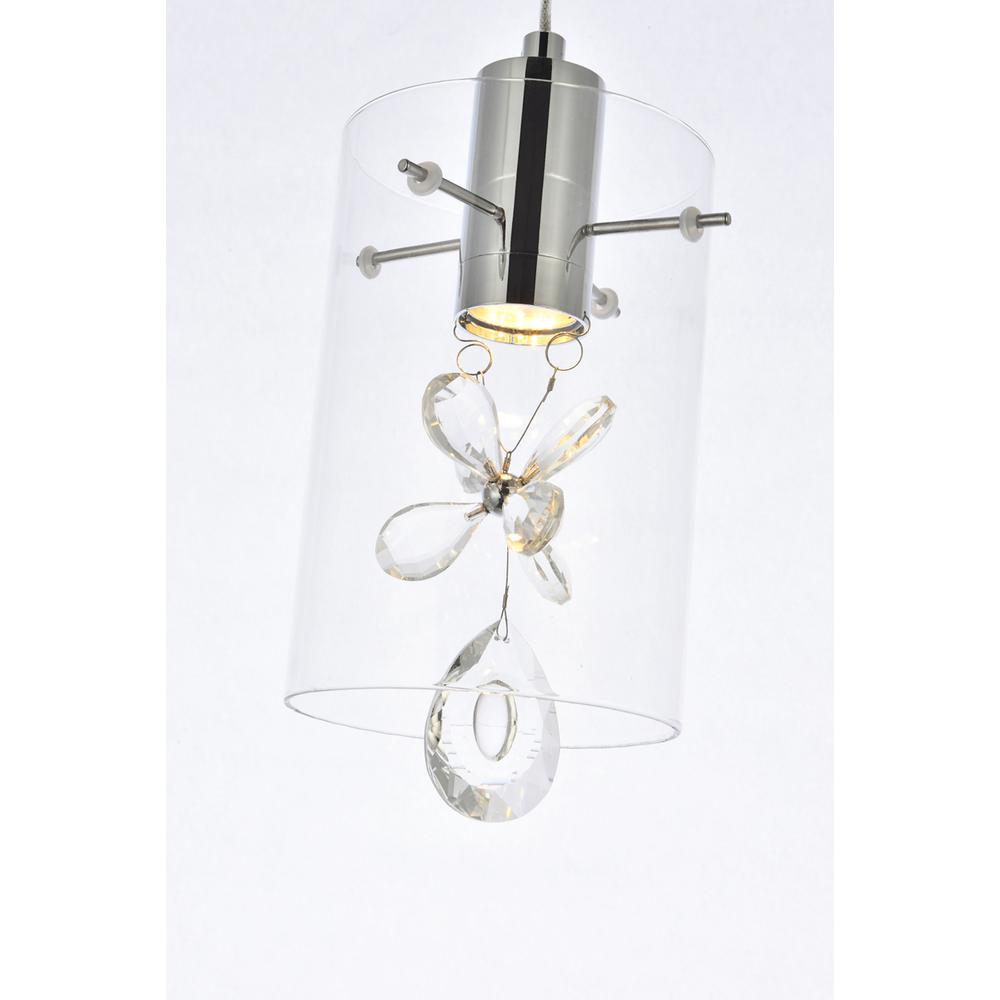 Hana 1 light Chrome Pendant. Picture 3