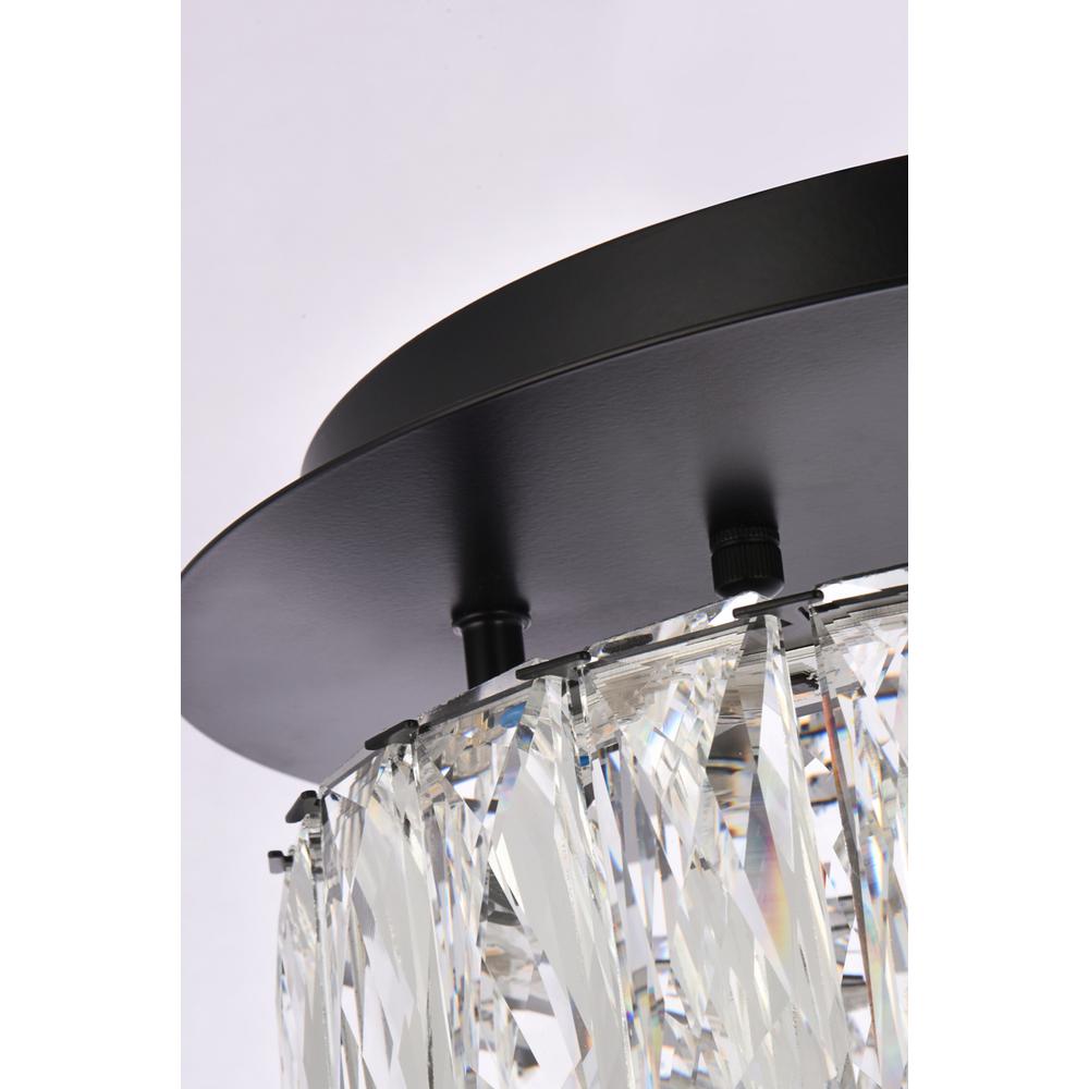 Monroe 12 inch LED Single flush mount in black. Picture 5