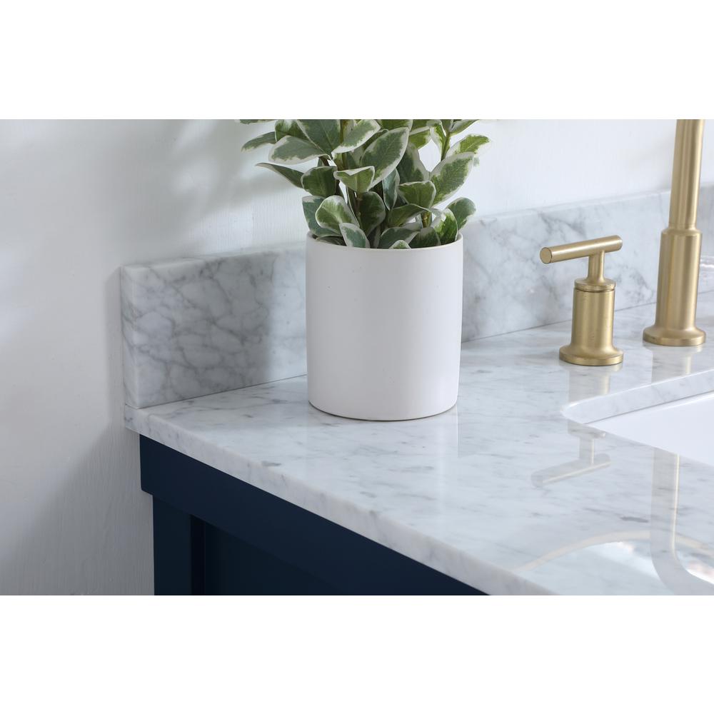 36 inch Single bathroom vanity in blue with backsplash. Picture 5