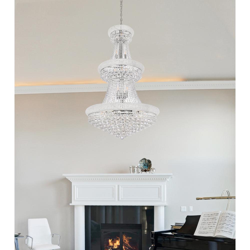 Primo 32 light Chrome Chandelier Clear Royal Cut Crystal. Picture 8