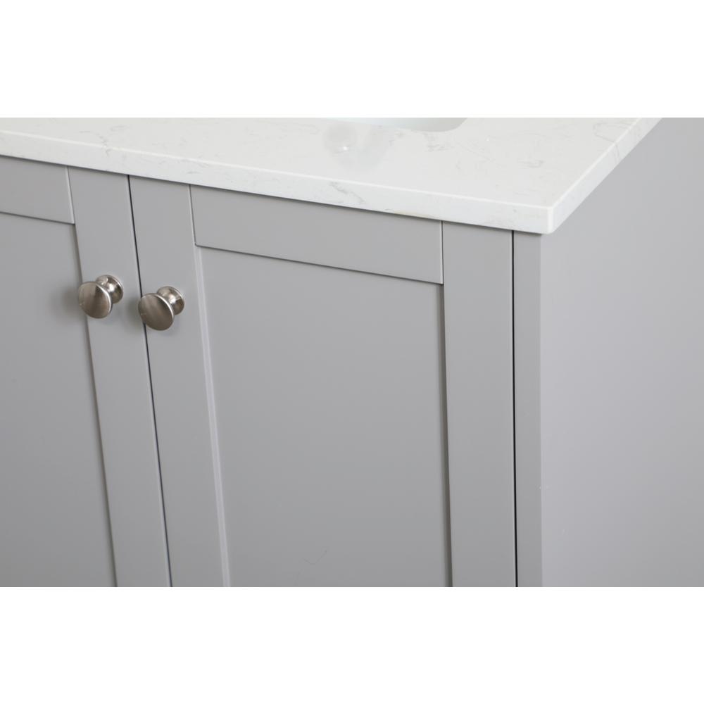 24 inch Single Bathroom Vanity in Grey. Picture 11