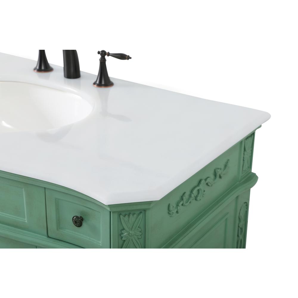 42 inch Single Bathroom vanity in vintage mint. Picture 11