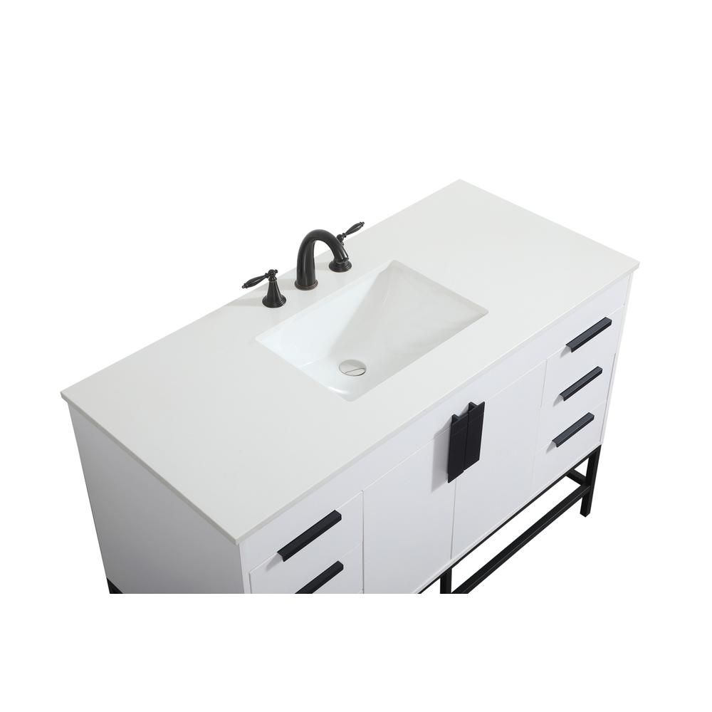 48 inch Single bathroom vanity in white. Picture 10