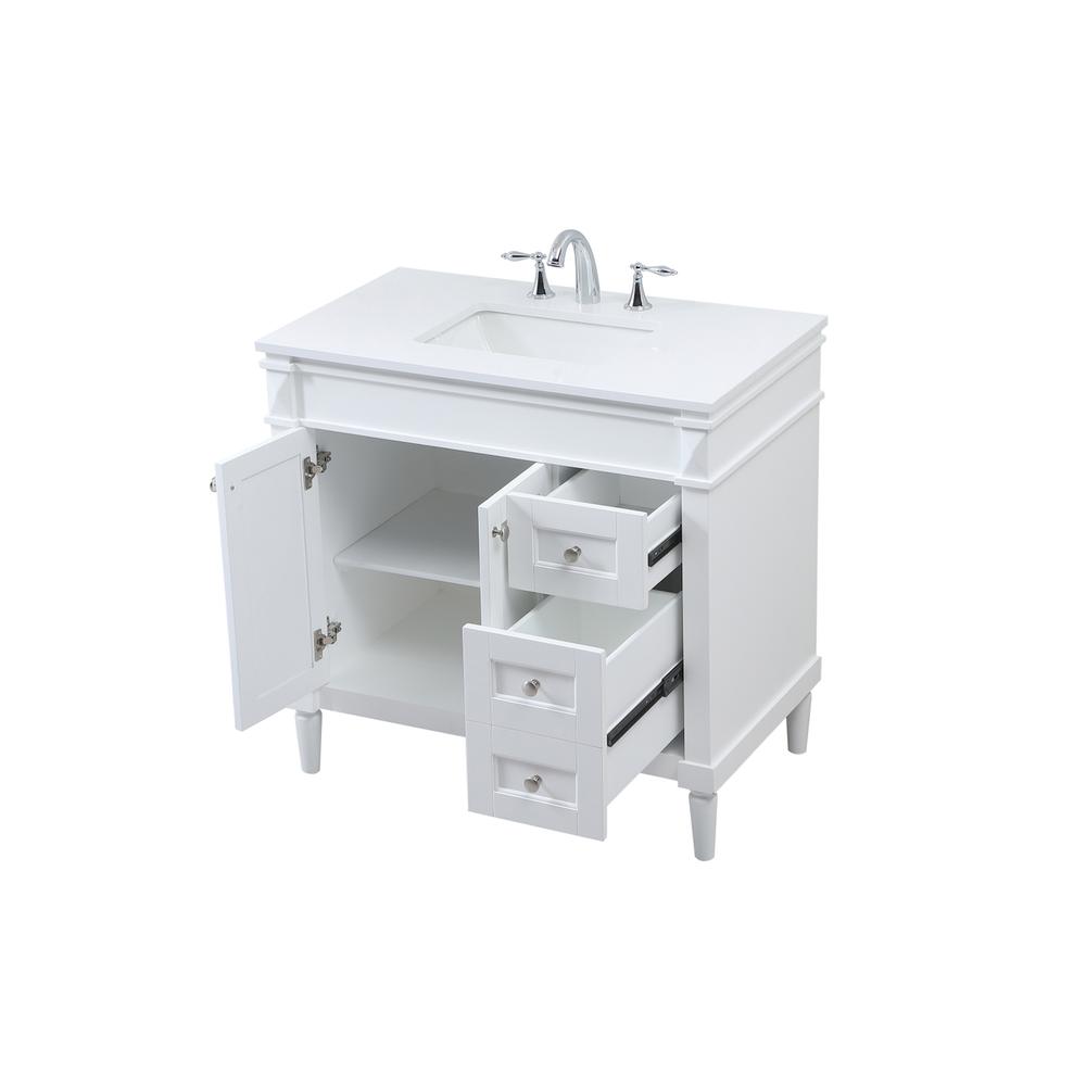 36 inch Single bathroom vanity in white. Picture 9