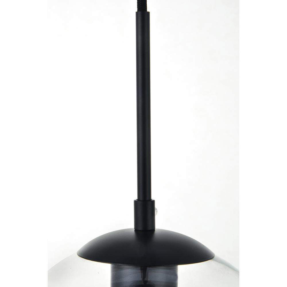 Baxter 3 Lights Black Pendant With Clear Glass. Picture 4