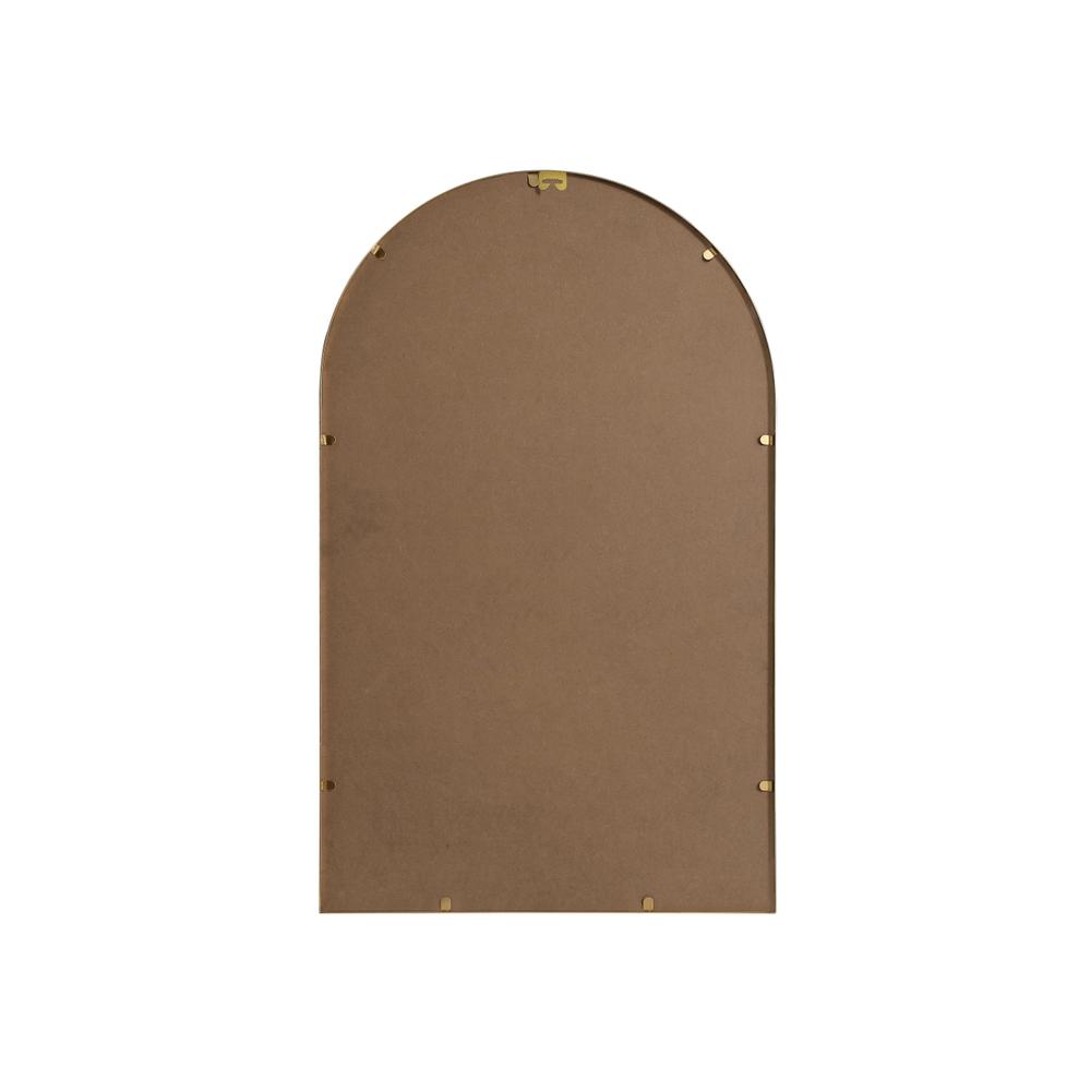 Metal Frame Arch Mirror 22x36 Inch in Brass. Picture 8