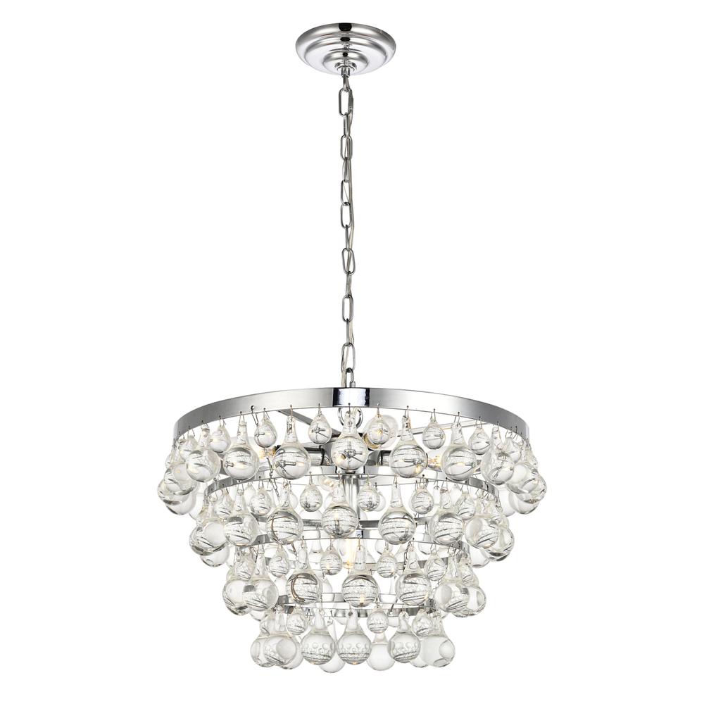 Kora Collection Pendant D17 H10.9 Lt:5 Chrome Finish. Picture 1